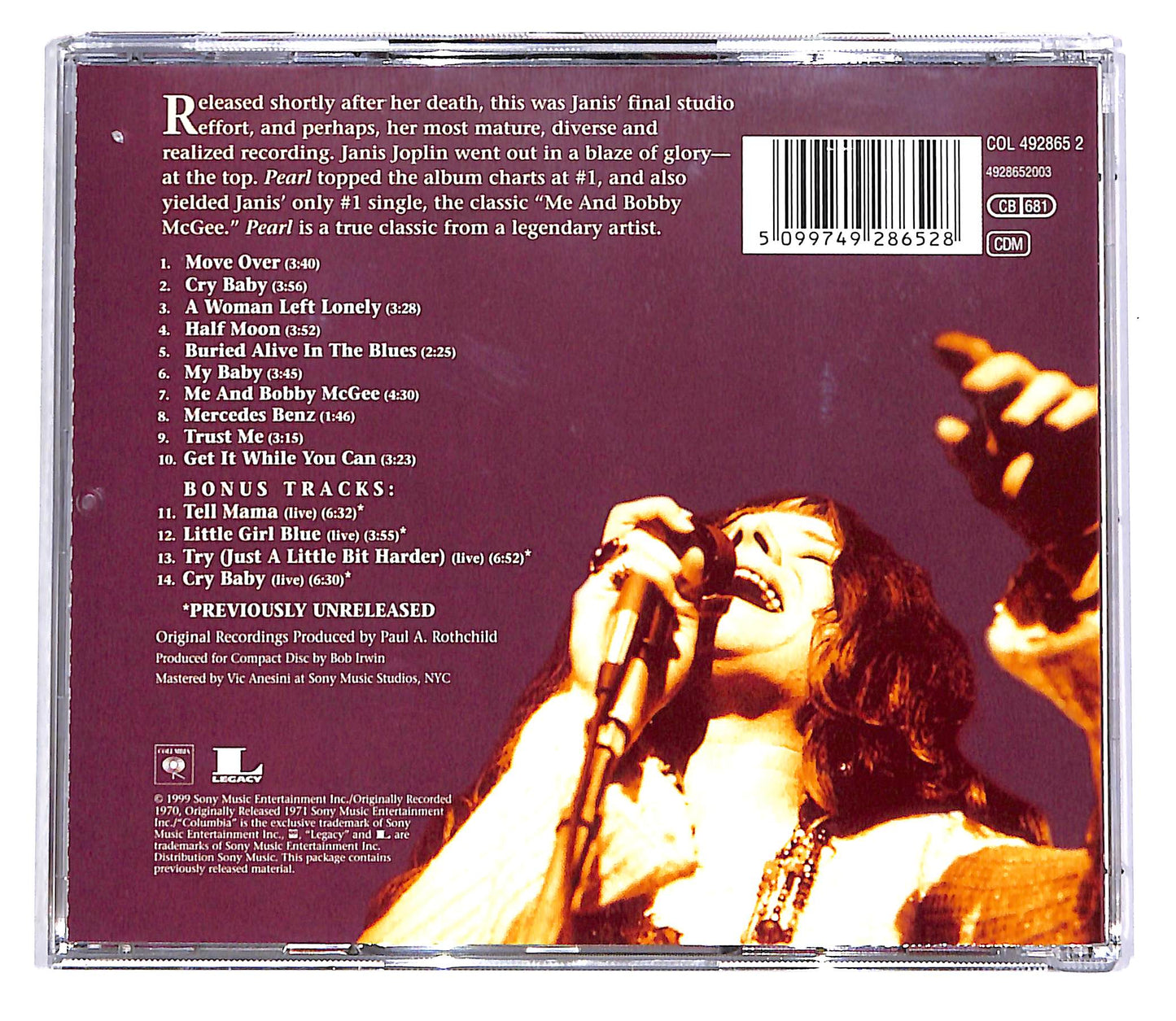 EBOND Janis Joplin - Pearl CD CD042626