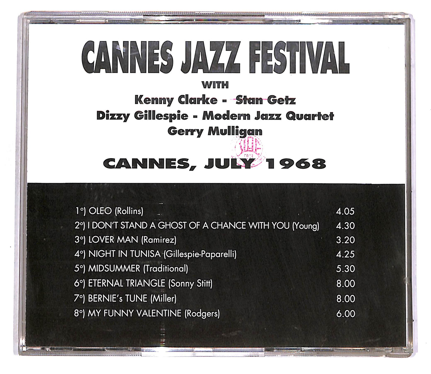 EBOND Various - Cannes Jazz Festival 1968 Live EDITORIALE CD CD043051