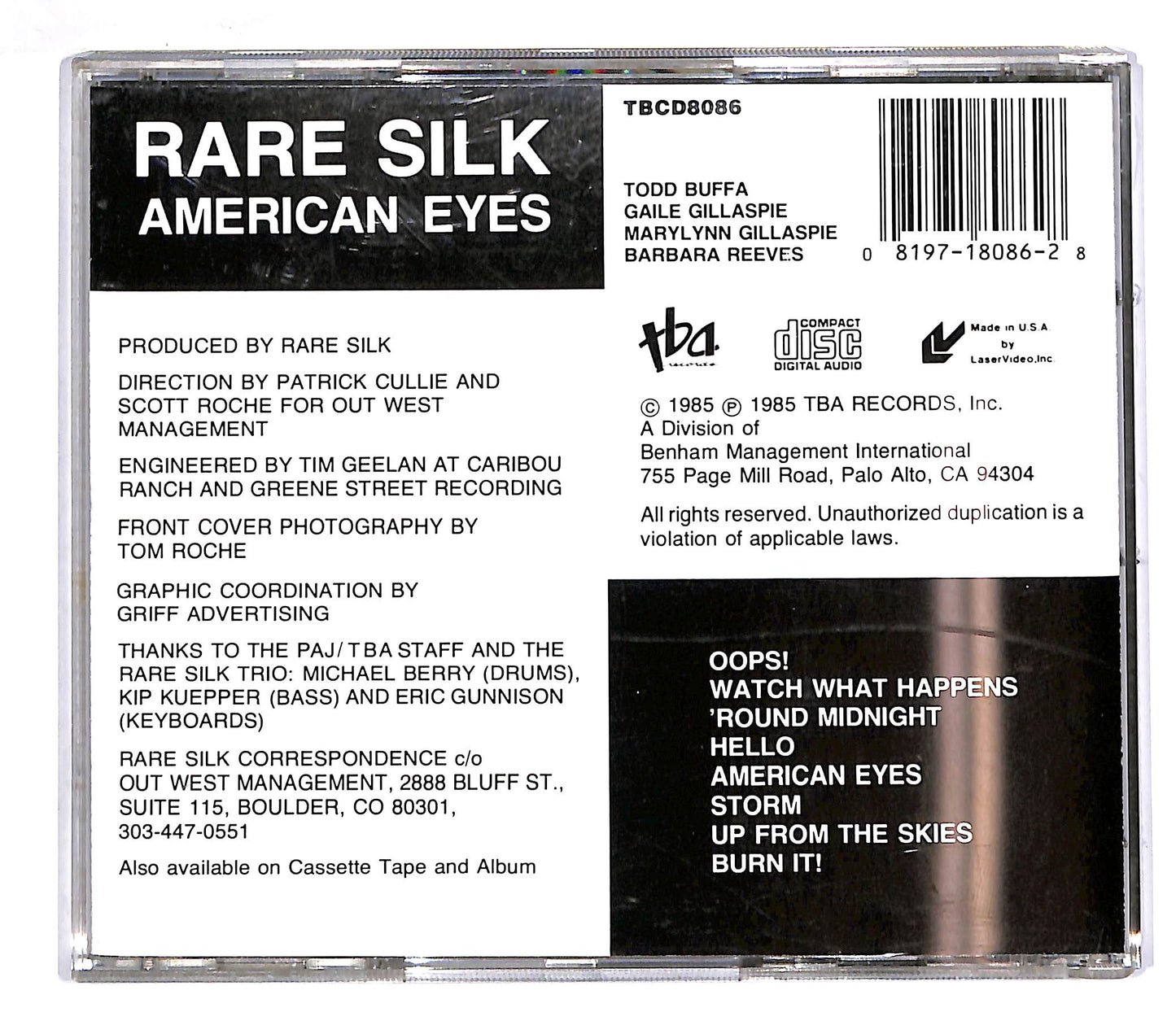 EBOND Rare Silk - American Eyes CD CD043132