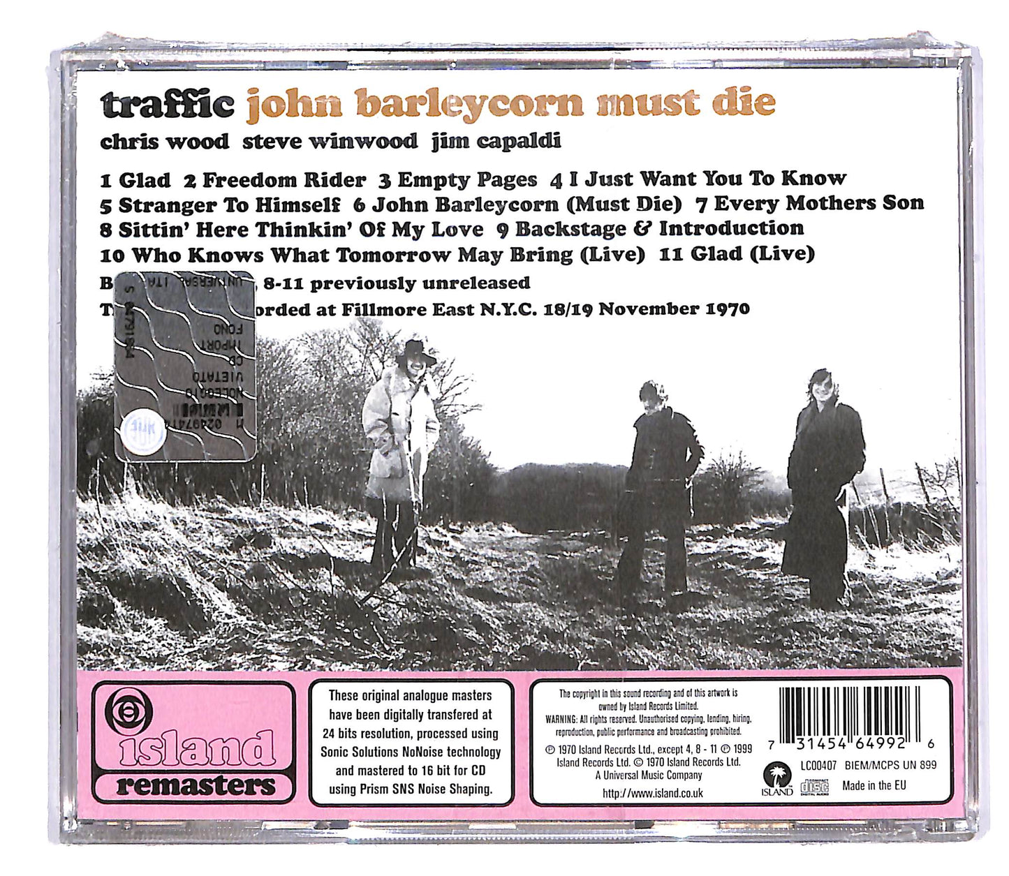 EBOND Traffic - John Barleycorn Must Die CD CD043633