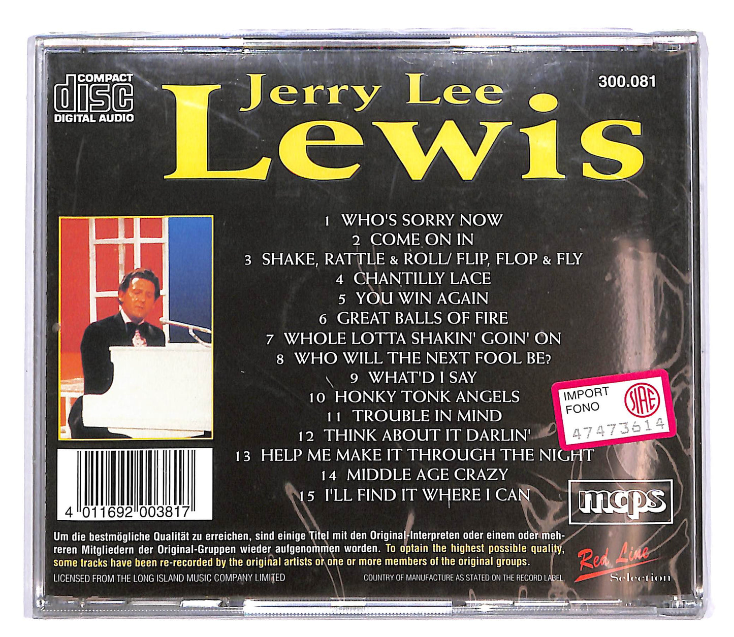 EBOND Jerry Lee Lewis - Live In Concert CD CD045412