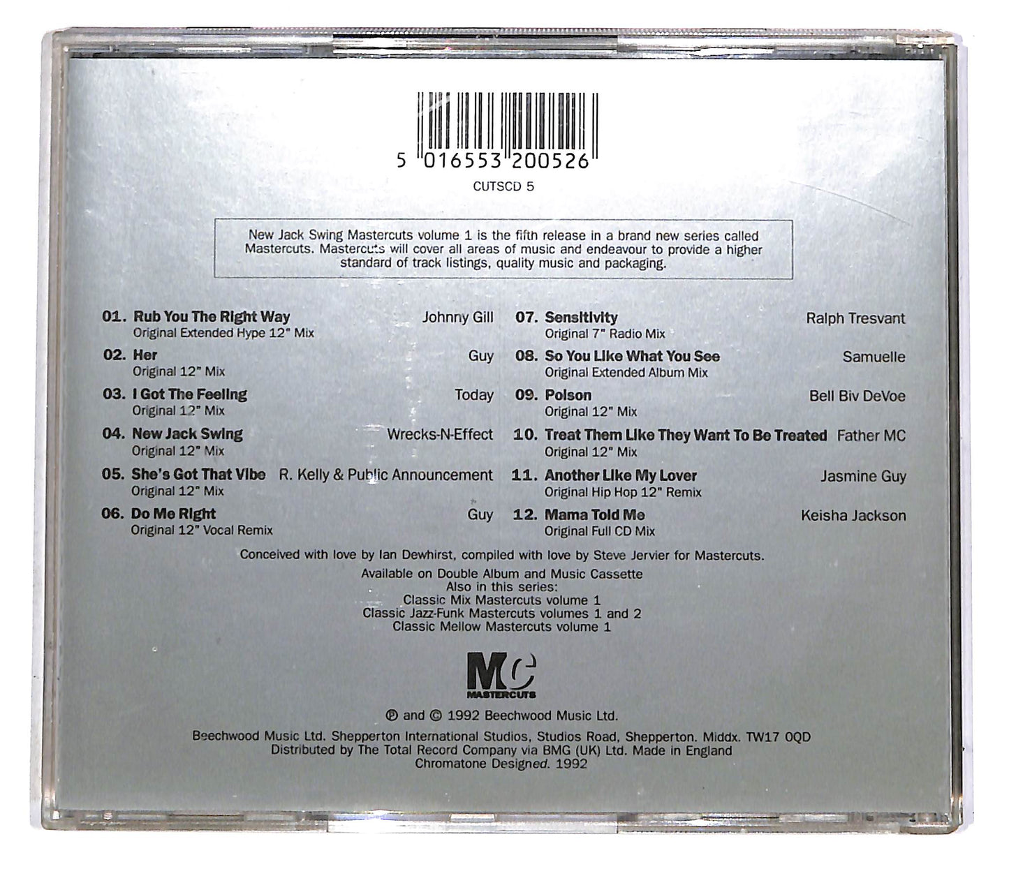 EBOND Various - New Jack Swing Mastercuts Volume 1 CD CD045713