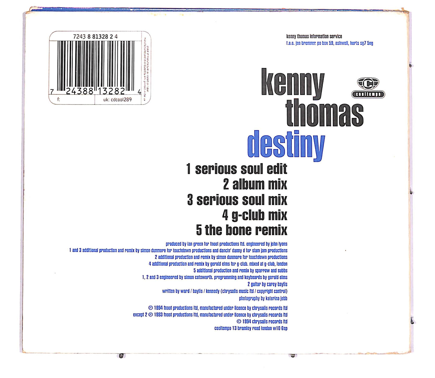 EBOND Kenny Thomas - Destiny CD CD046005