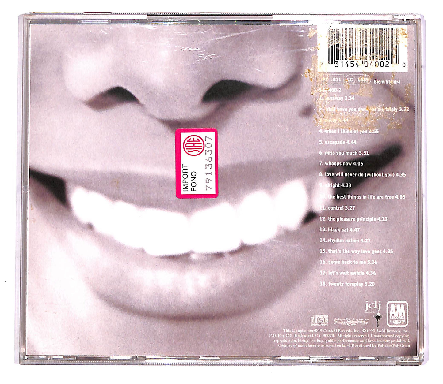 EBOND Janet Jackson - Design Of A Decade 1986/1996 CD CD046017