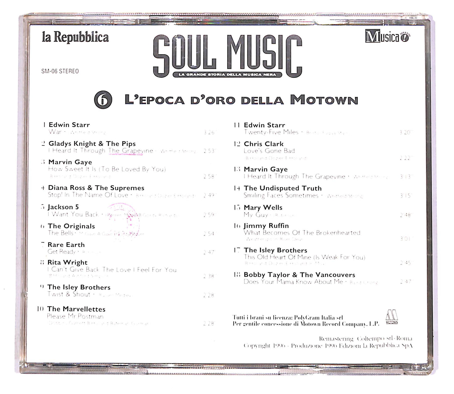 EBOND Various - L'Epoca D'Oro Della Motown Vol. 6 EDITORIALE CD CD046043