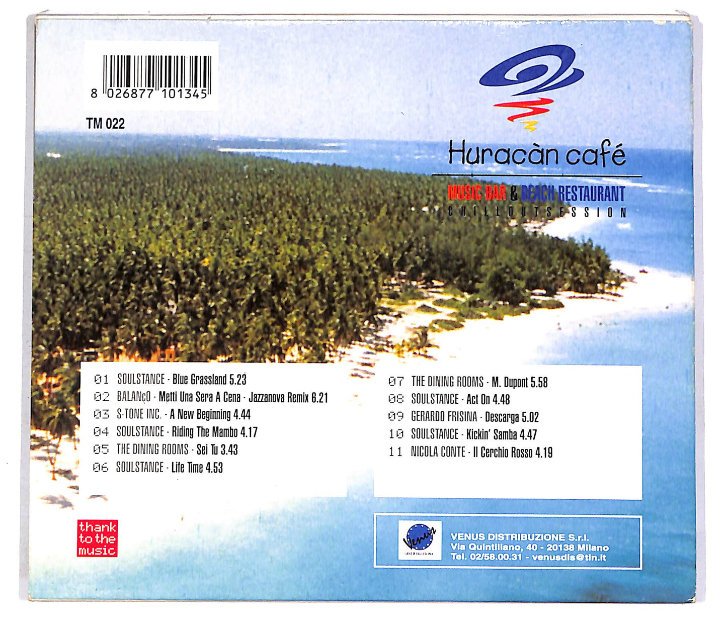 EBOND Various - Huracan Cafe - Music Bar & Beach Restaurant CD CD046139