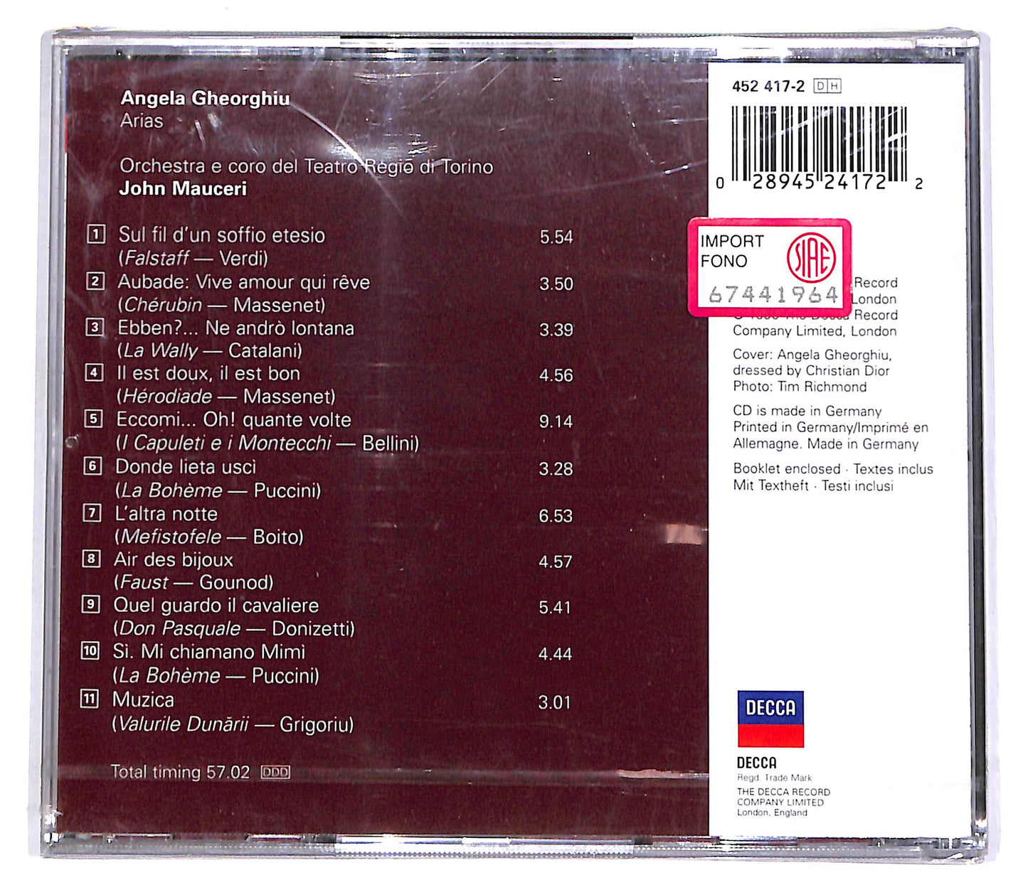 EBOND Angela Gheorghiu - Arias CD CD063134