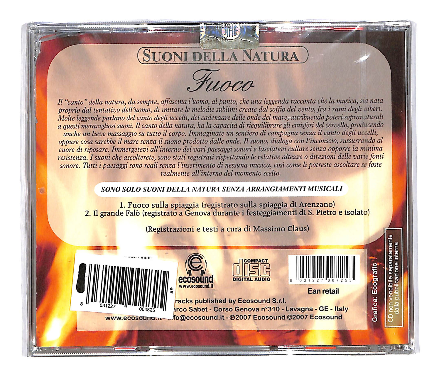 EBOND Various - suoni della natura Fuoco EDITORIALE CD CD064631
