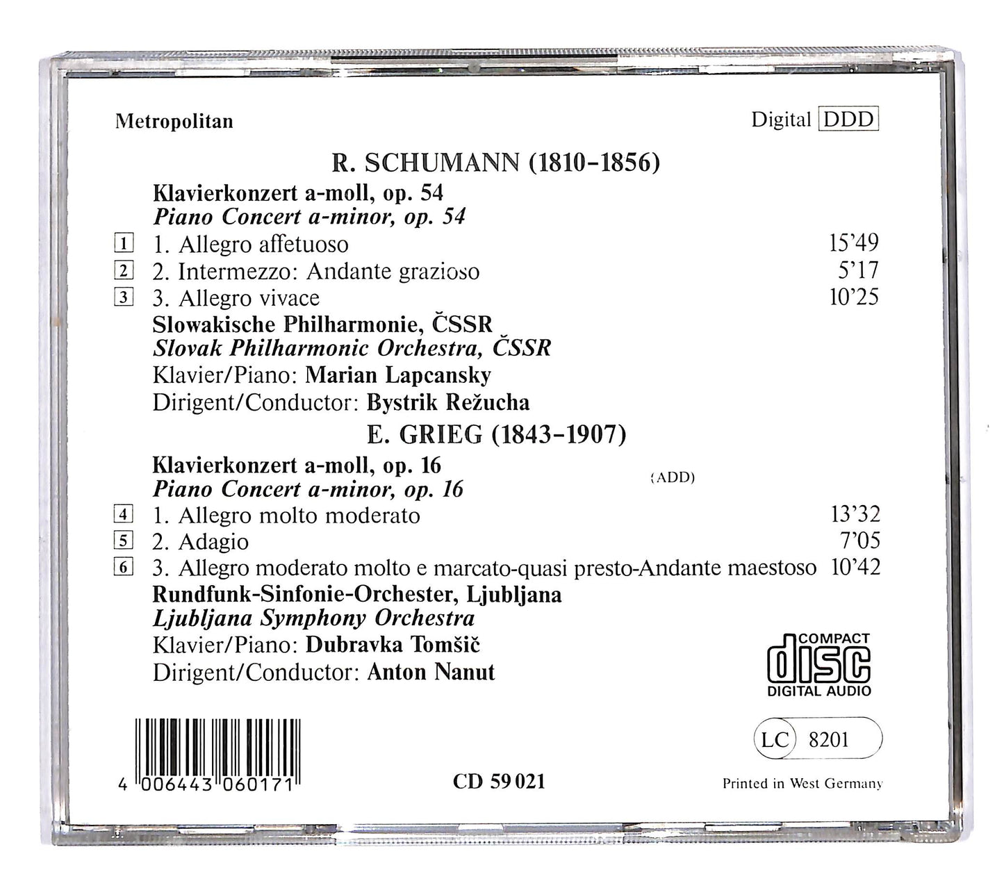EBOND Robert Schumann - Edvard Grieg CD CD064729
