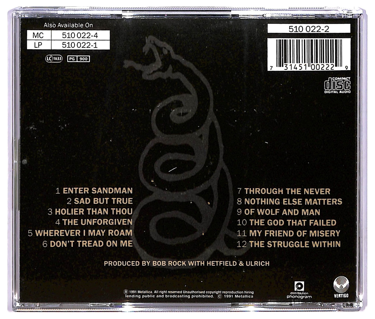 EBOND Metallica - Metallica CD CD068336