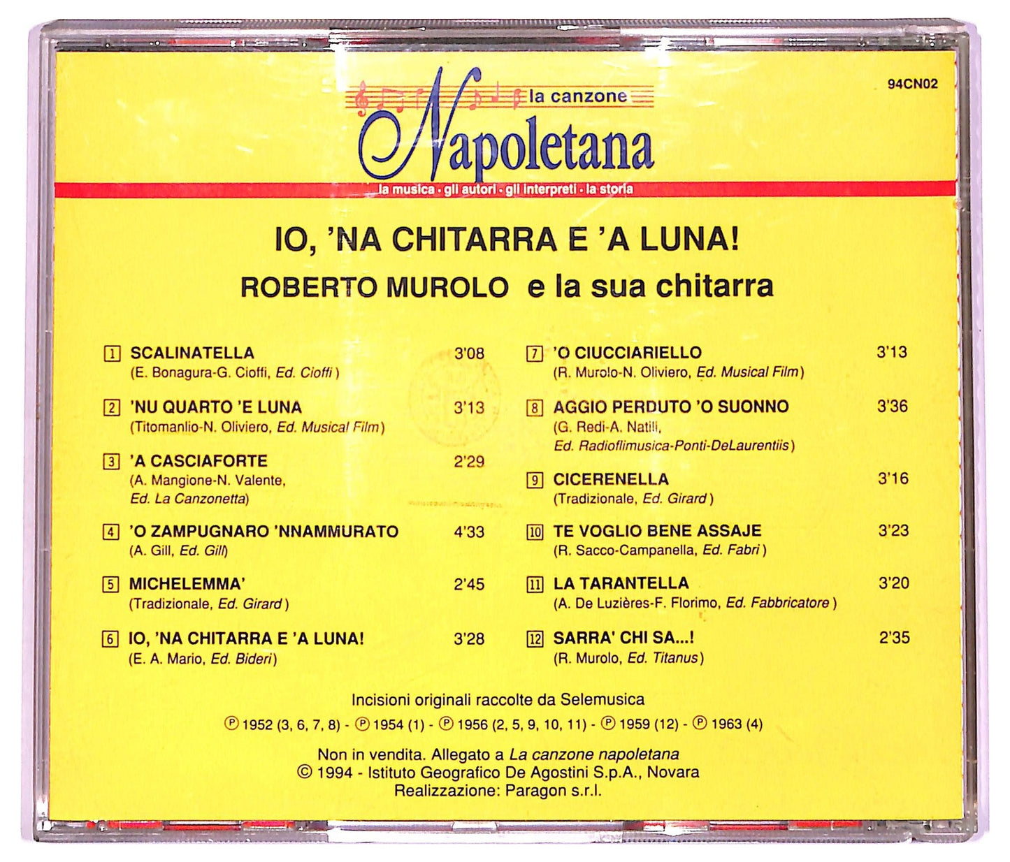 EBOND Roberto Murolo - Io, 'Na Chitarra E 'A Luna! EDITORIALE CD CD069211