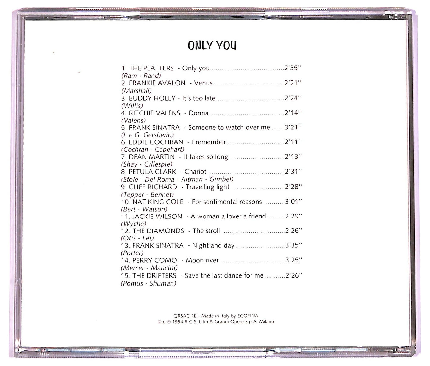 EBOND Various - Only You EDITORIALE CD CD069215