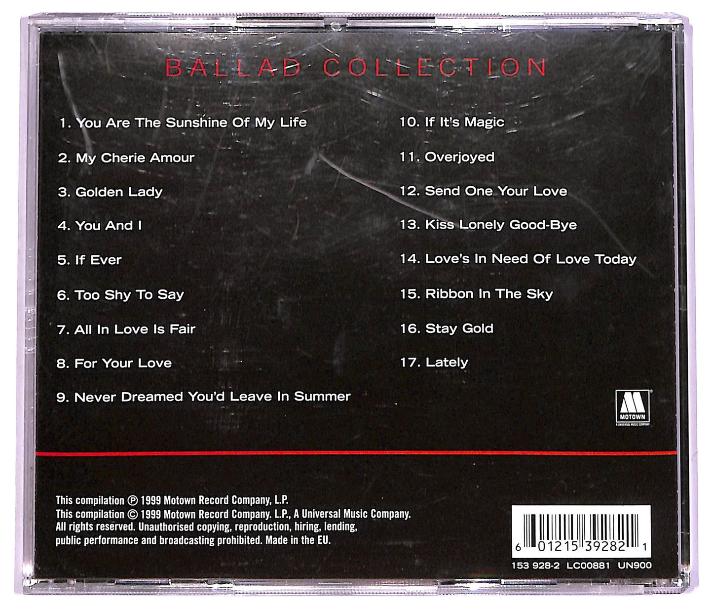 EBOND Stevie Wonder - Ballad Collection CD CD069318