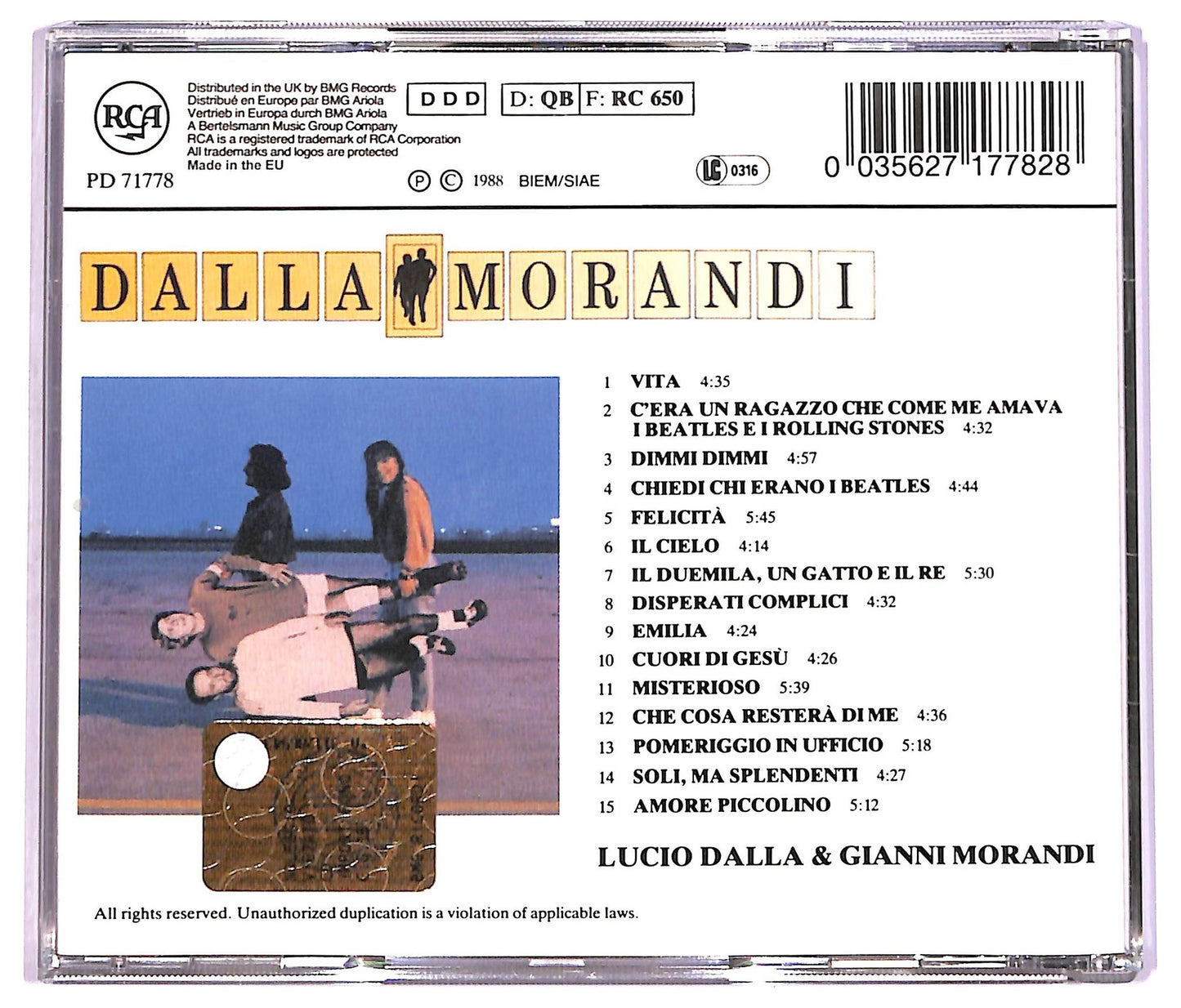 EBOND Dalla/ Morandi - Dalla / Morandi EDITORIALE CD CD069534