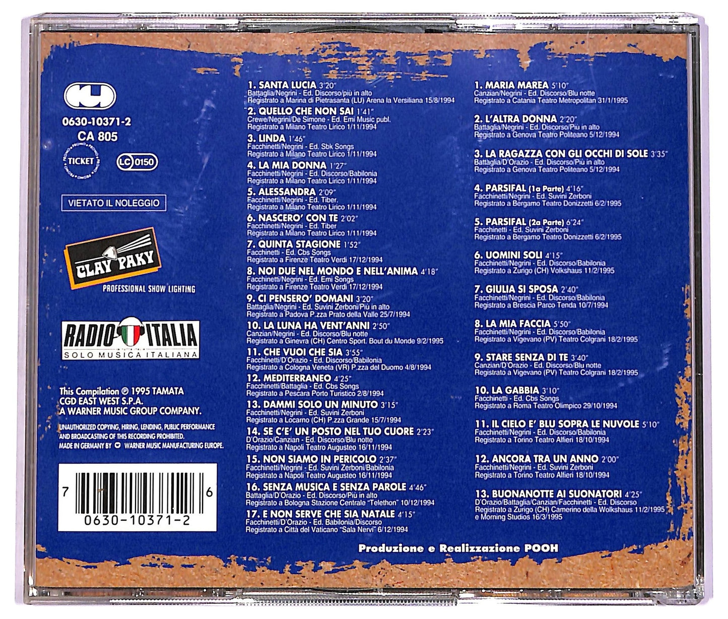 EBOND Pooh - Buonanotte Ai Suonatori CD CD069661