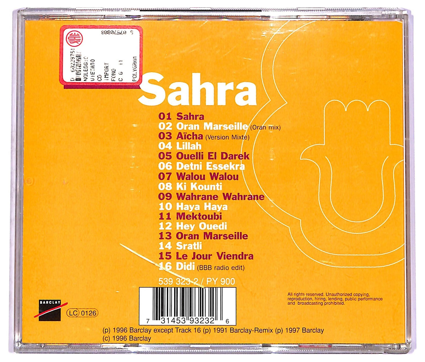 EBOND Khaled - Sahra CD CD070632