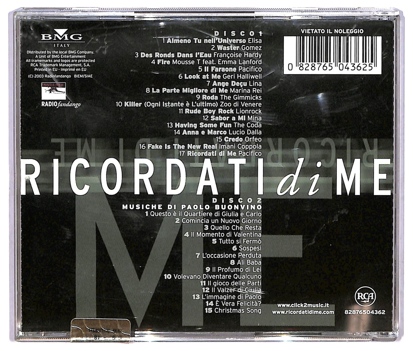EBOND Paolo Buonvino, Various - Ricordati Di Me (soundtrack) CD CD071534
