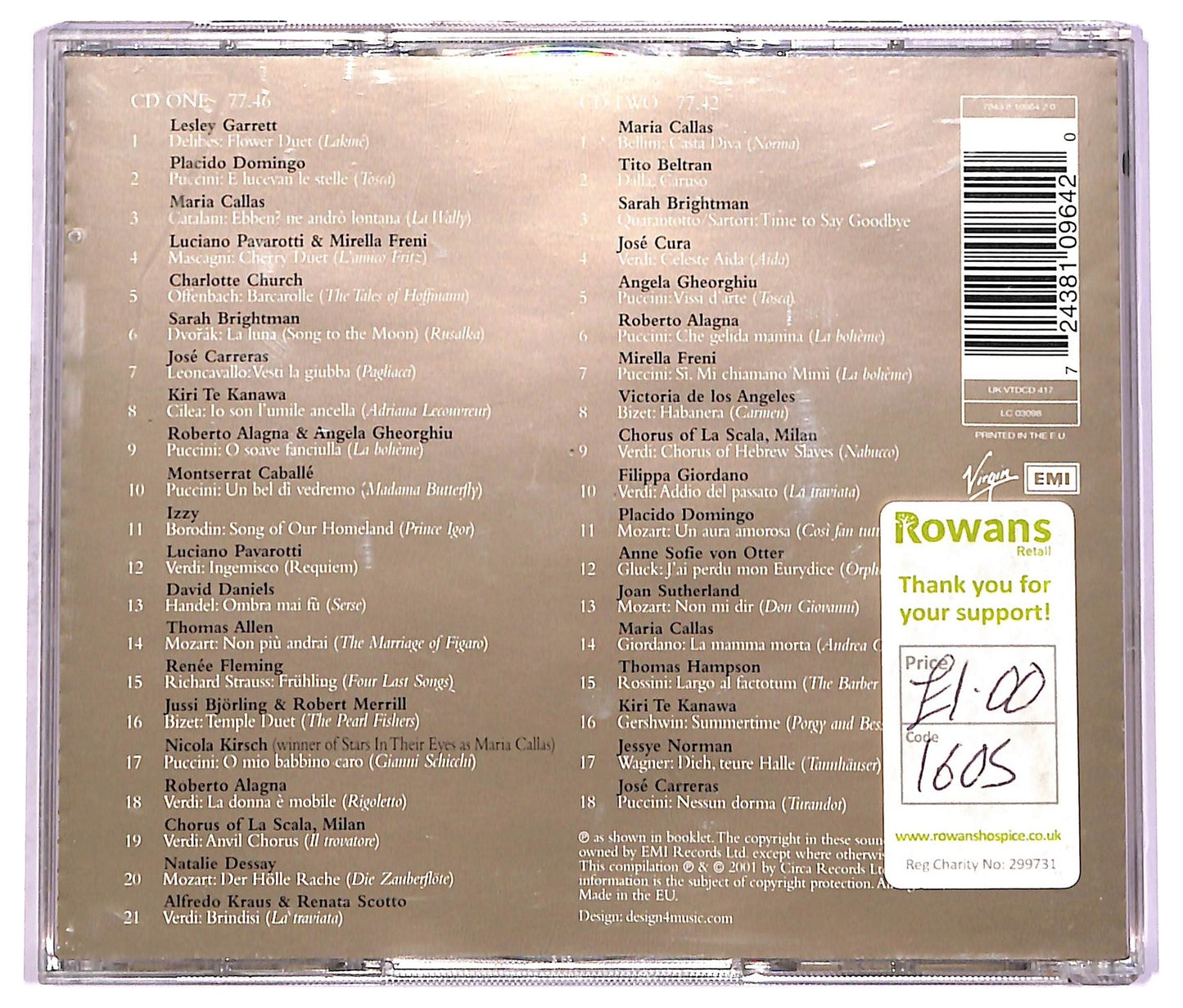 EBOND The Opera Album 2002 CD CD072331