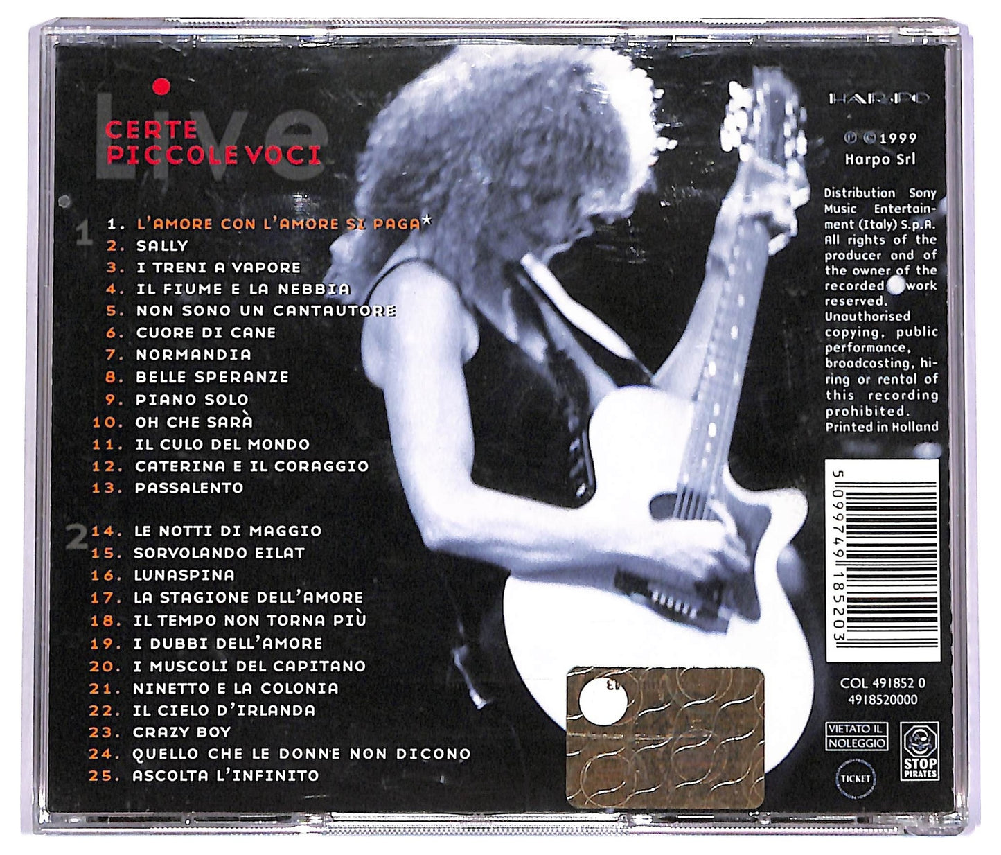 EBOND Fiorella Mannoia - Certe Piccole Voci Live CD CD075035