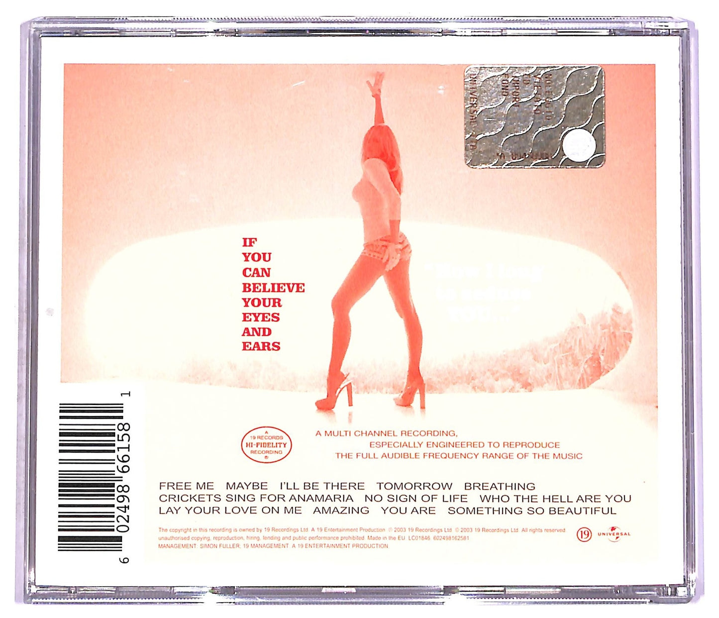 EBOND Emma - Free Me ALBUM JEWEL CASE CD CD076250