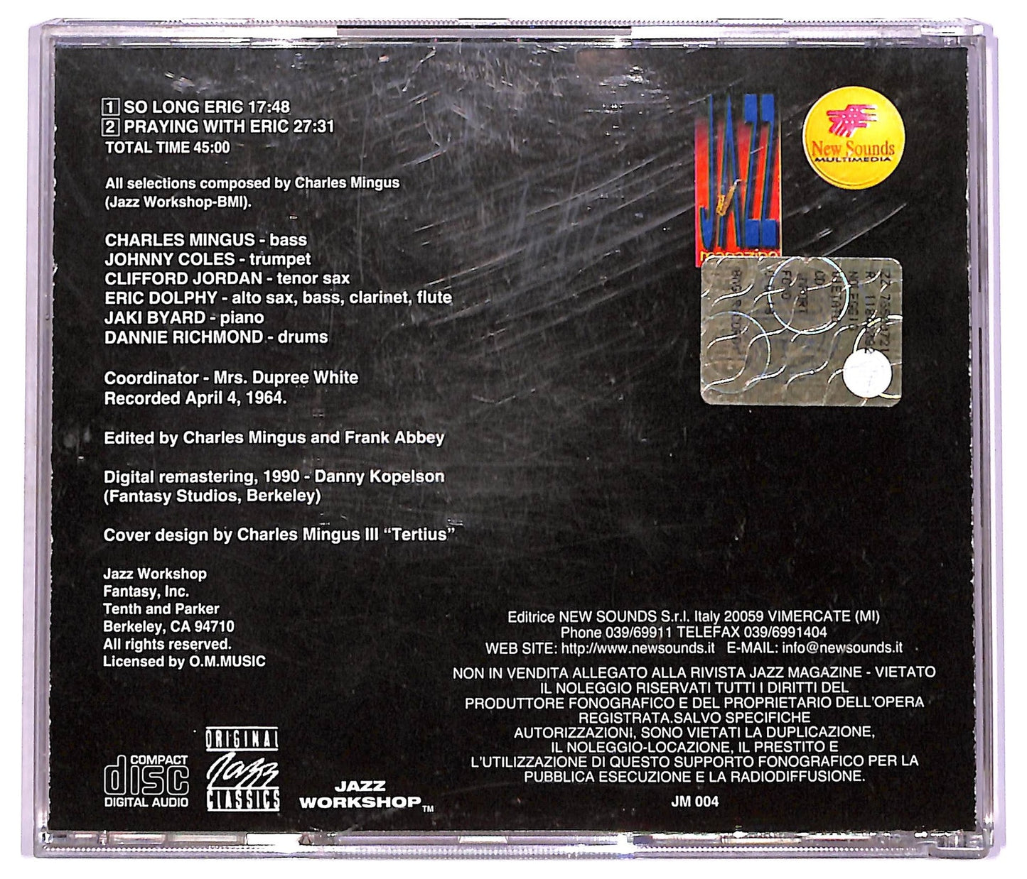 EBOND Charles Mingus - Town Hall Concert, 1964 CD CD076654