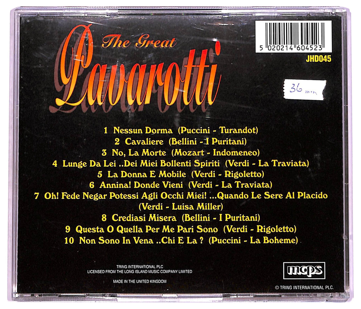 EBOND Pavarotti - The Great Pavarotti CD CD076847