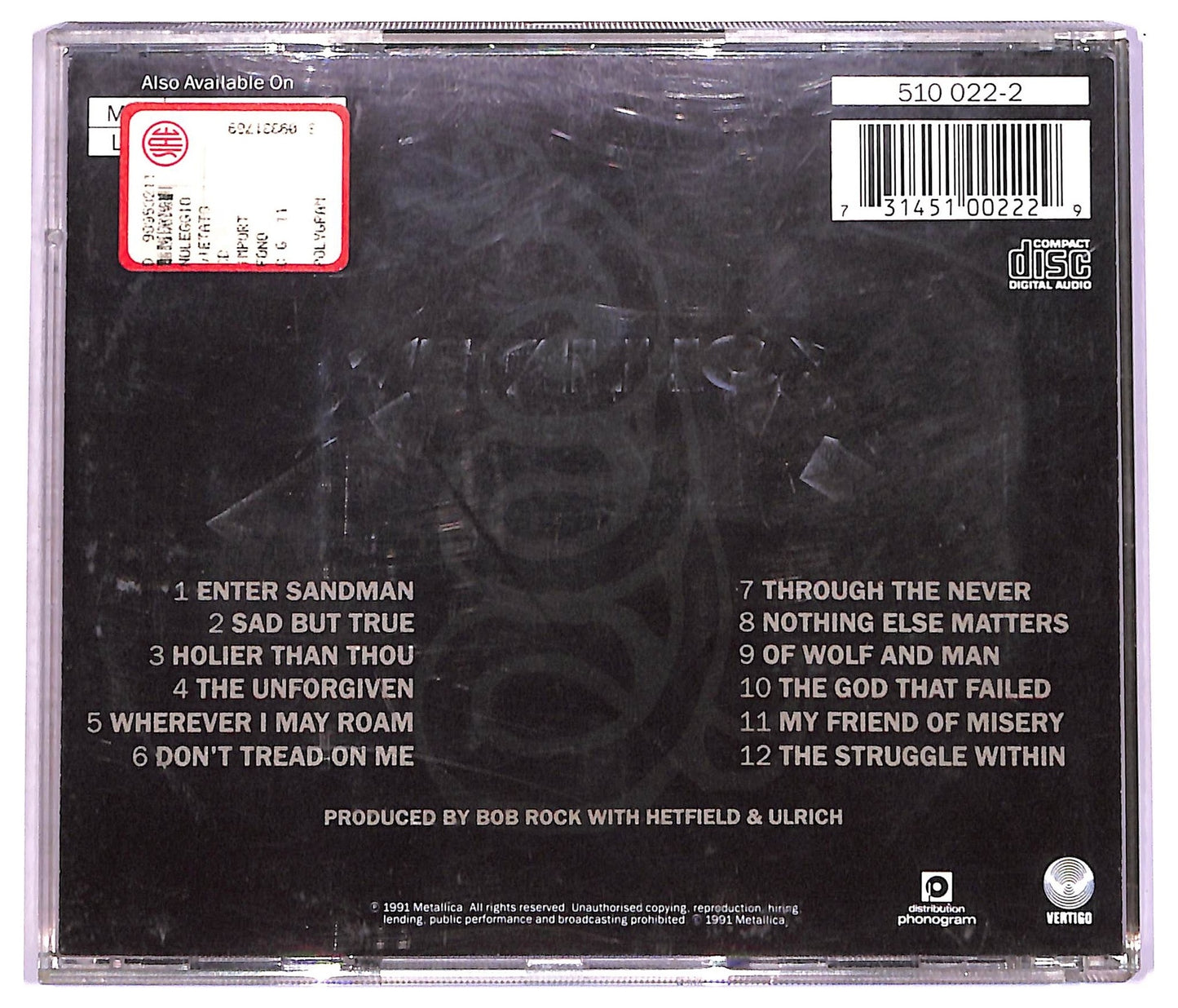 EBOND Metallica - Metallica CD CD078320