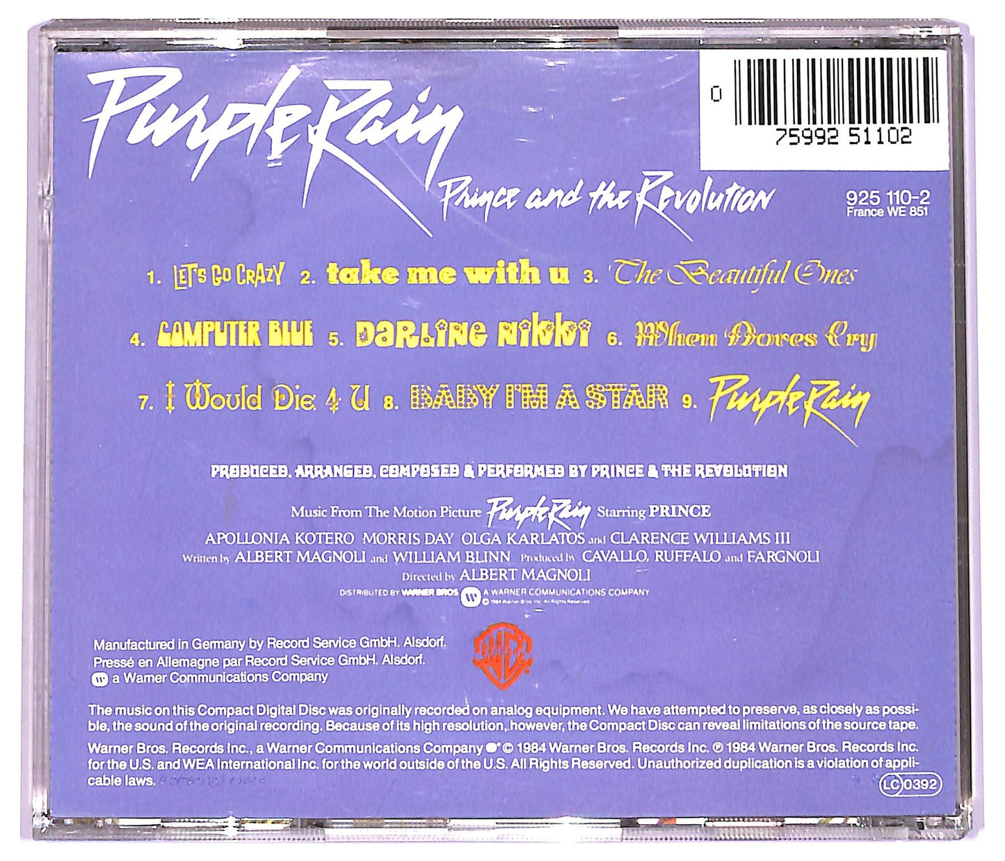 EBOND Prince And The Revolution - Purple Rain CD CD078428