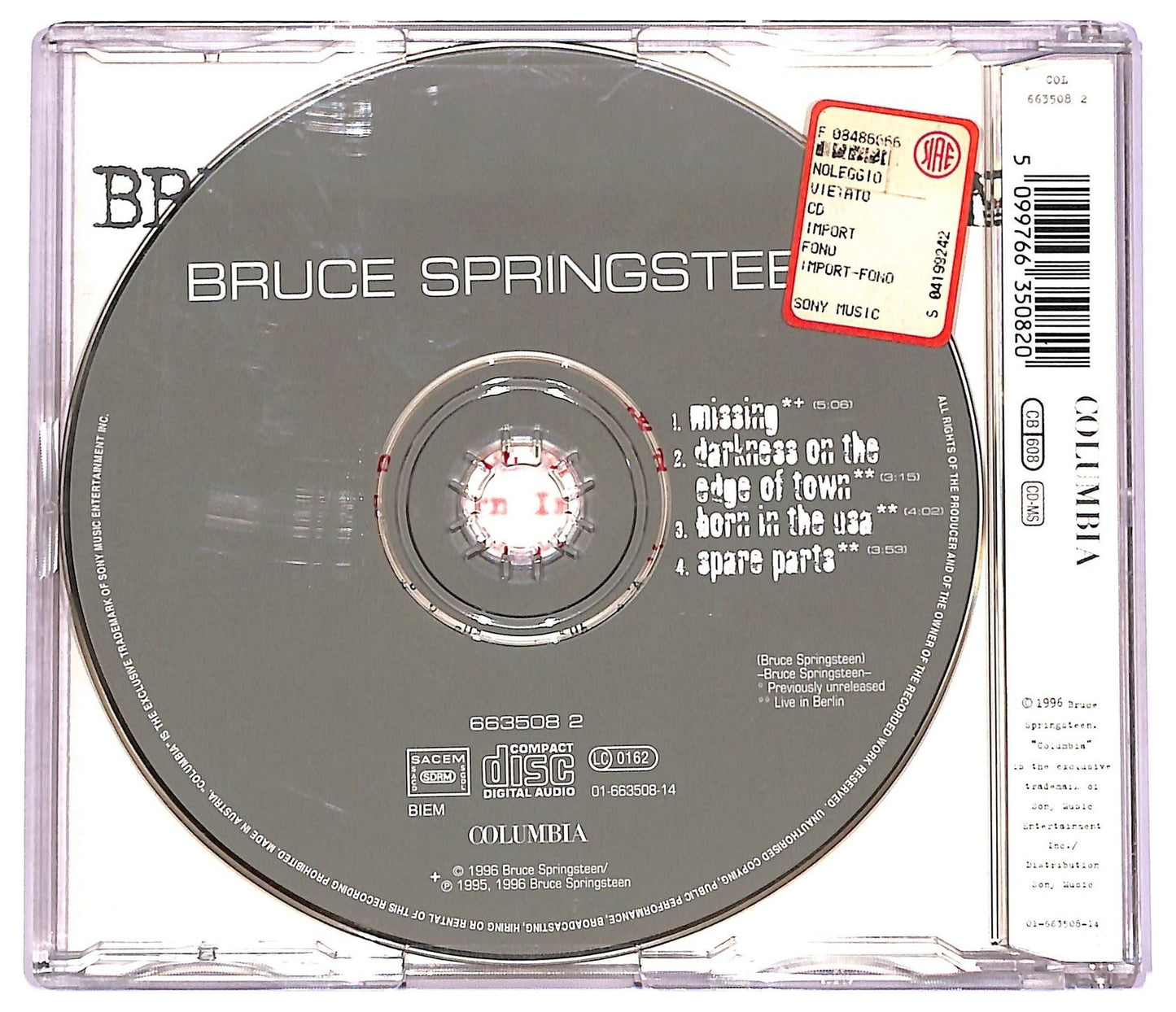 EBOND Bruce Springsteen - Missing CD CD079519