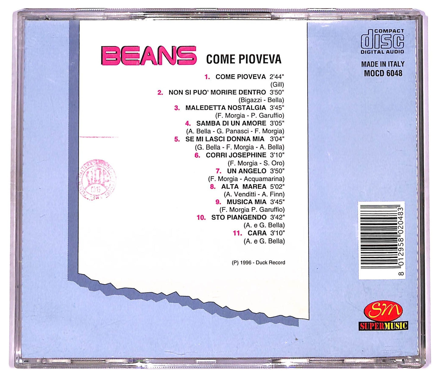 EBOND Beans - Come Pioveva COMPILATION JEWEL CASE CD CD079645