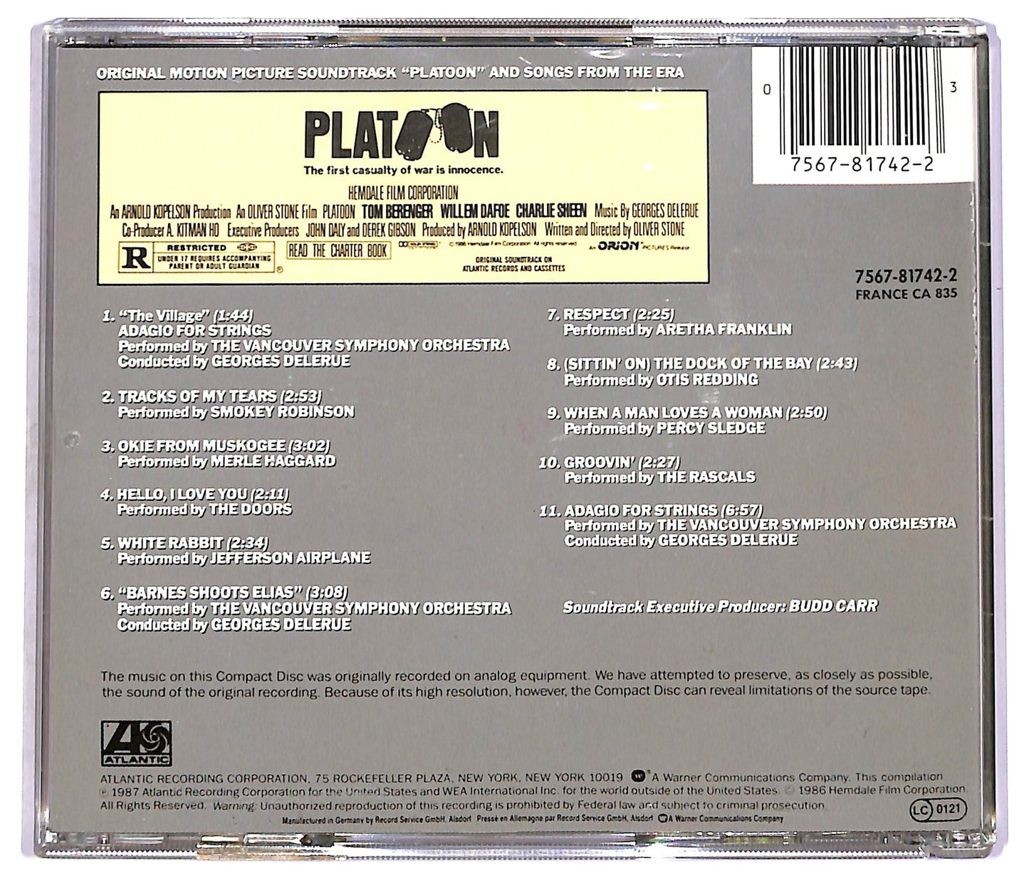 EBOND Various - Platoon (soundtrack) CD CD081264