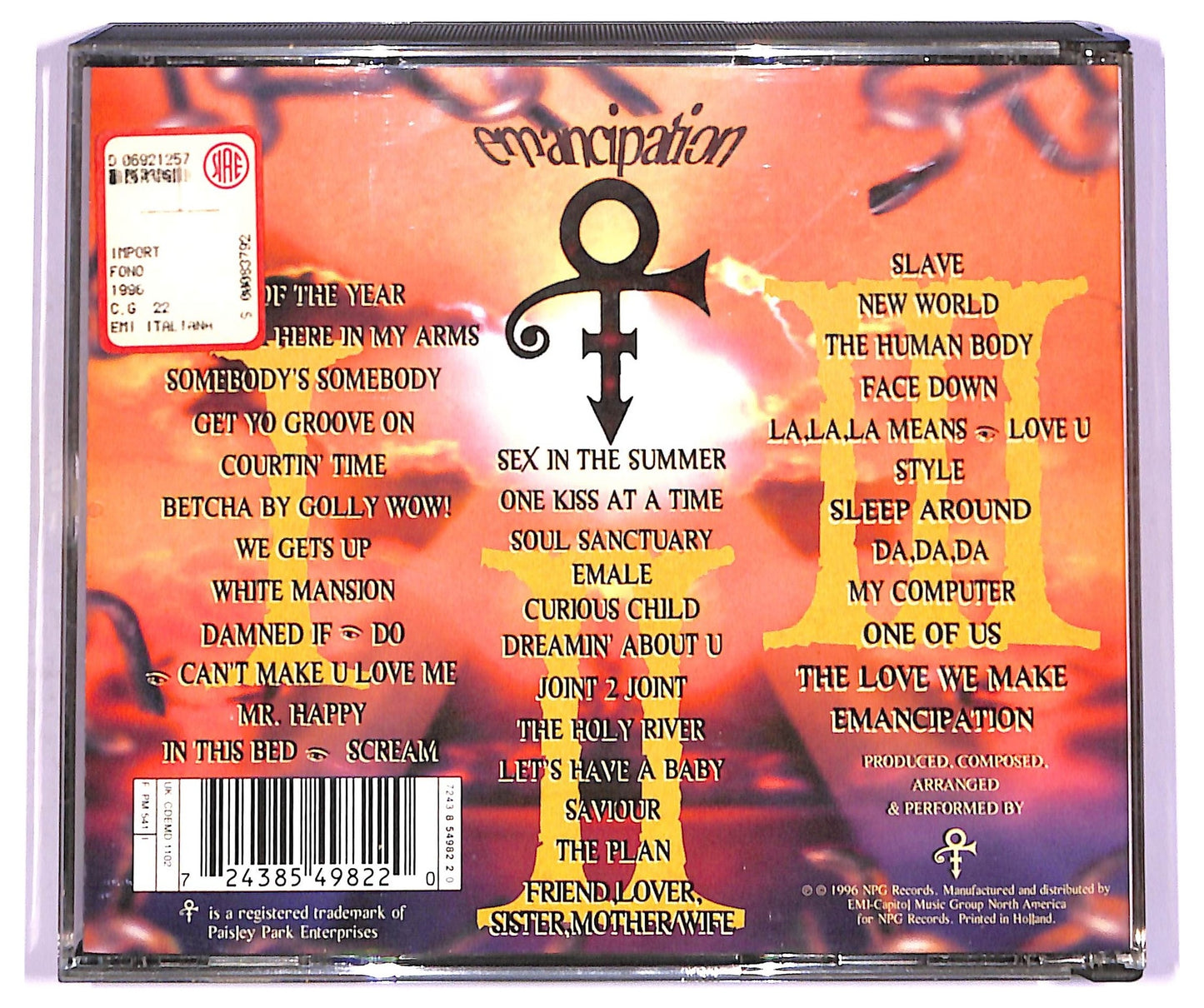 EBOND The Artist (Formerly Known As Prince) - Emancipation CD CD081316