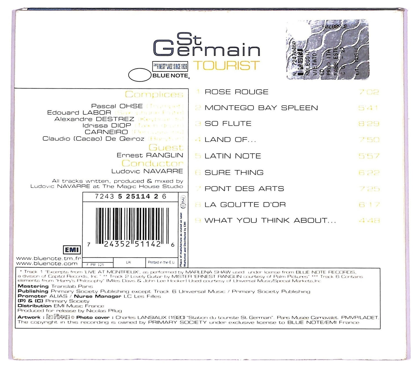 EBOND St Germain - Tourist CD CD081359