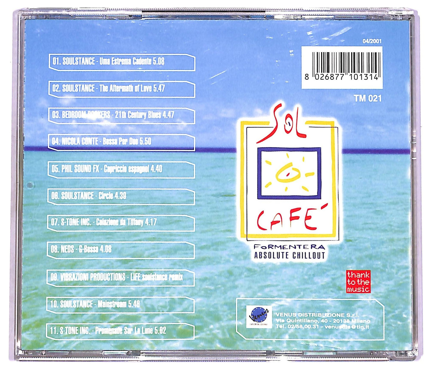 EBOND Various - Sol Cafe - Formentera COMPILATION JEWEL CASE CD CD081405