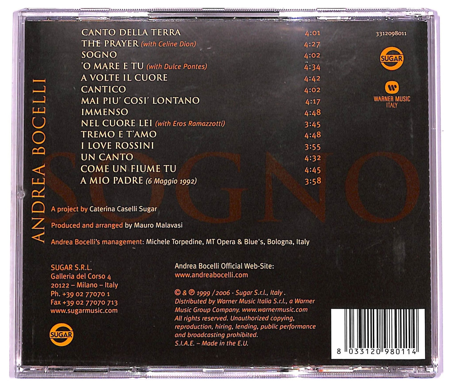 EBOND Andrea Bocelli - Sogno CD CD081758