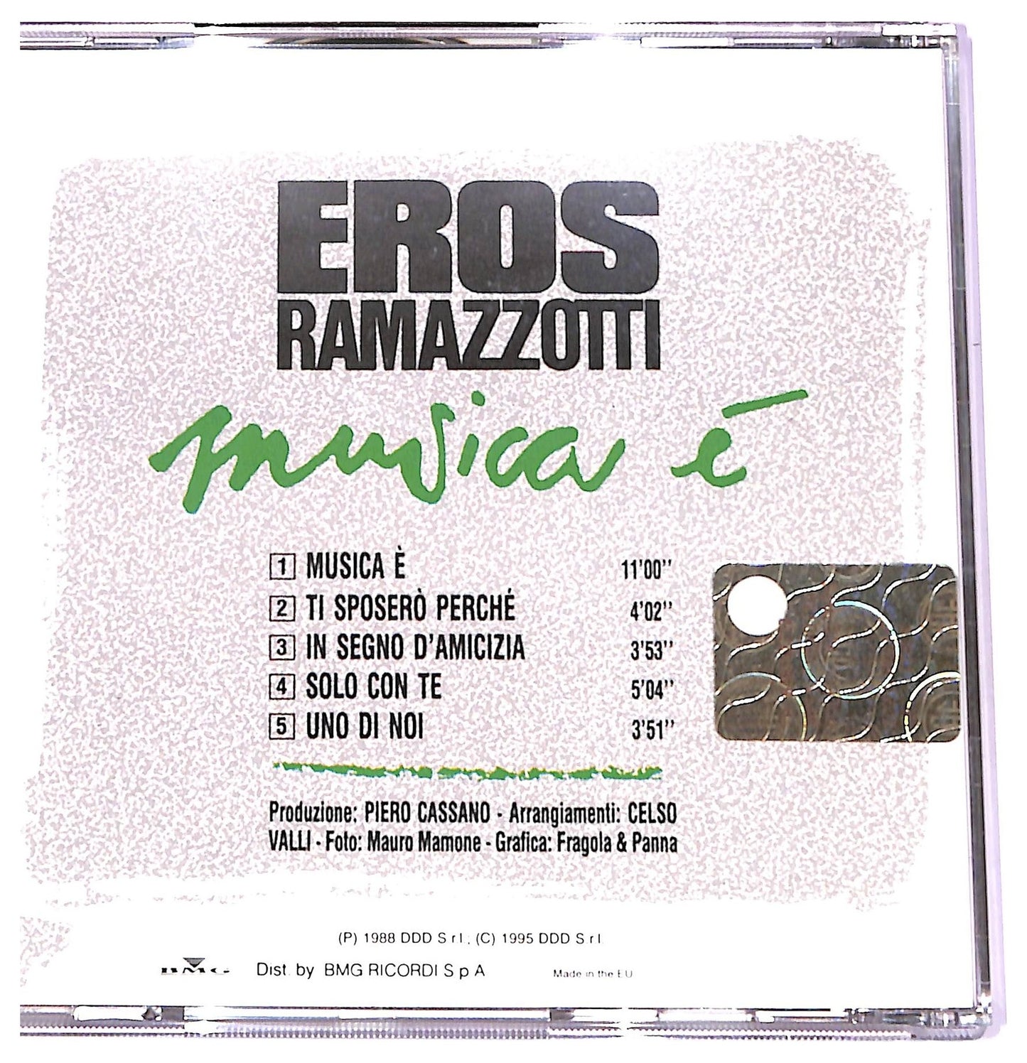 EBOND Eros Ramazzotti - Musica E CD CD081849