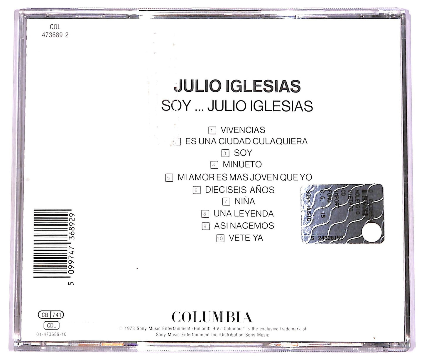 EBOND Julio Iglesias - Soy... Julio Iglesias CD CD081907