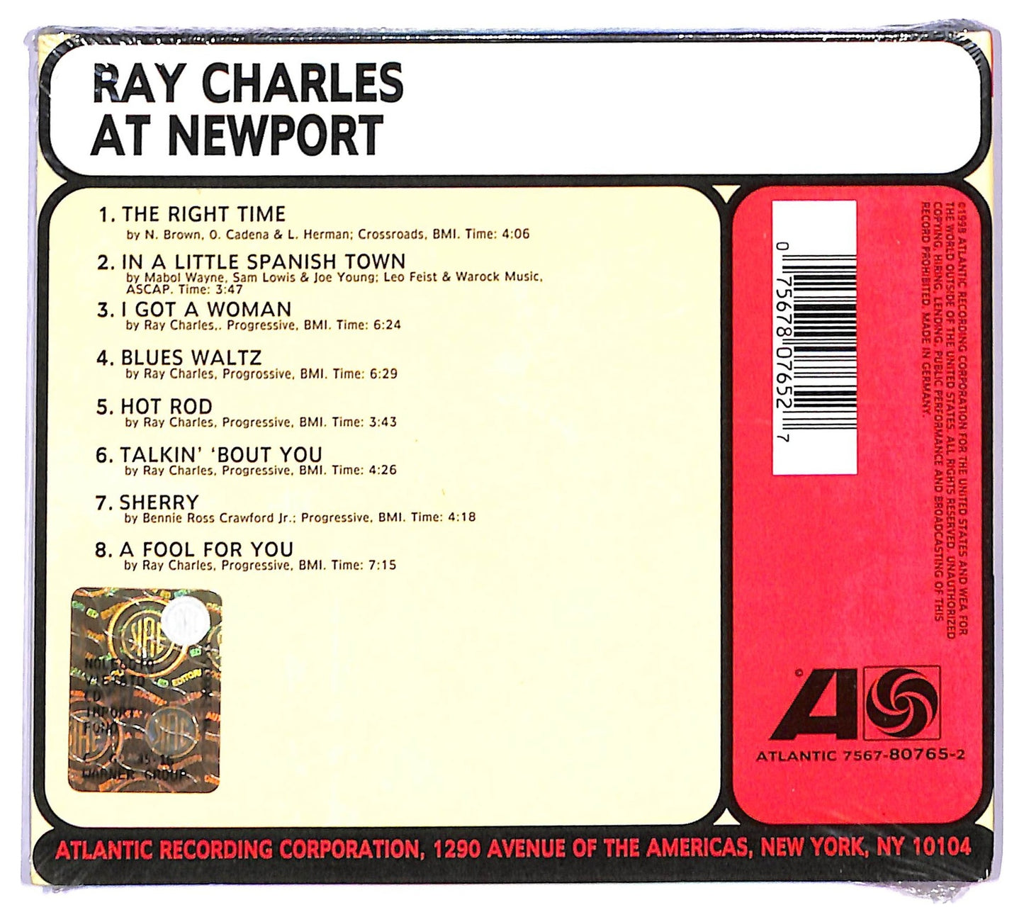 EBOND Ray Charles - Ray Charles At Newport CD CD082816