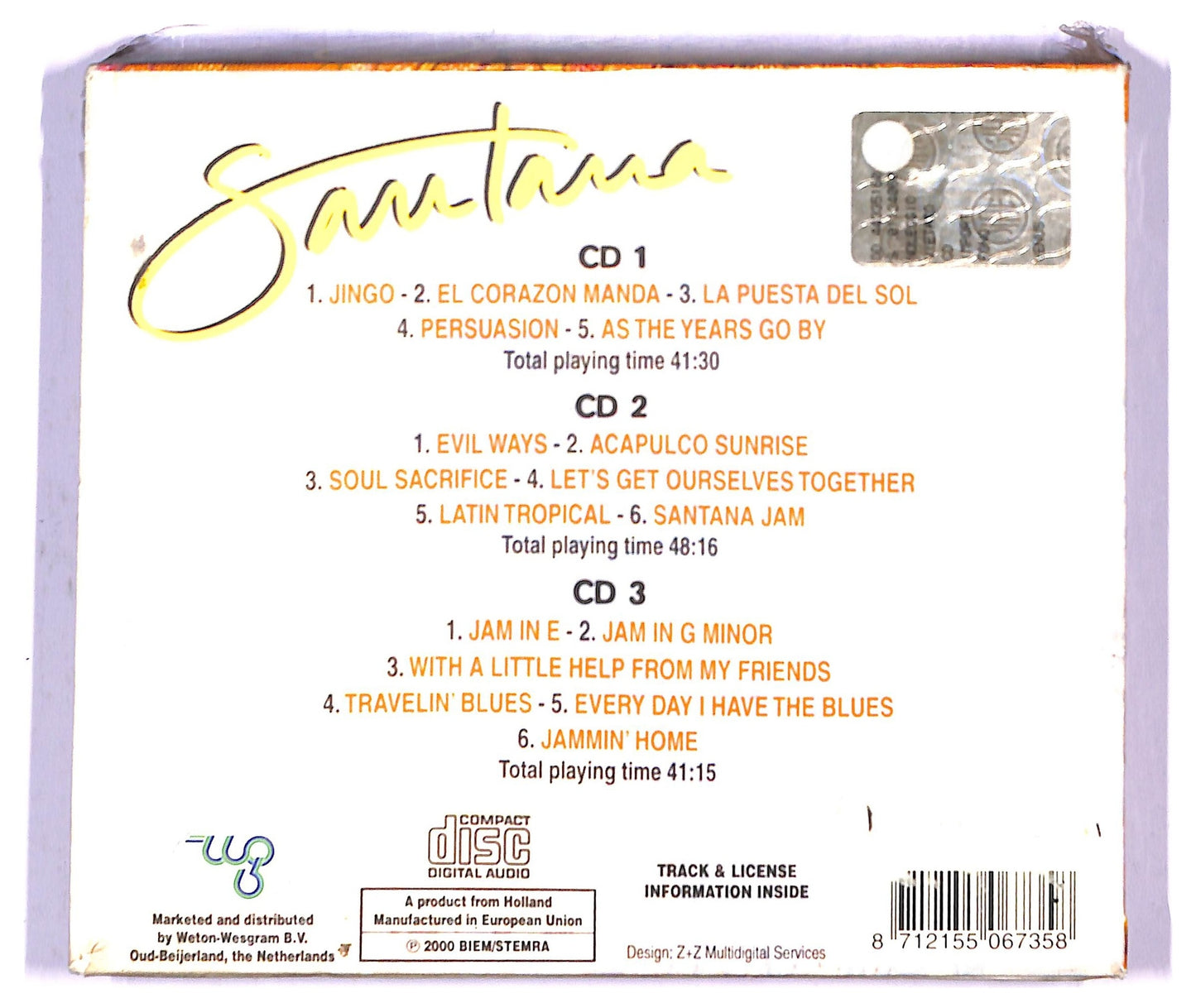 EBOND Santana - Santana 3CD (3 dischi) CD083151