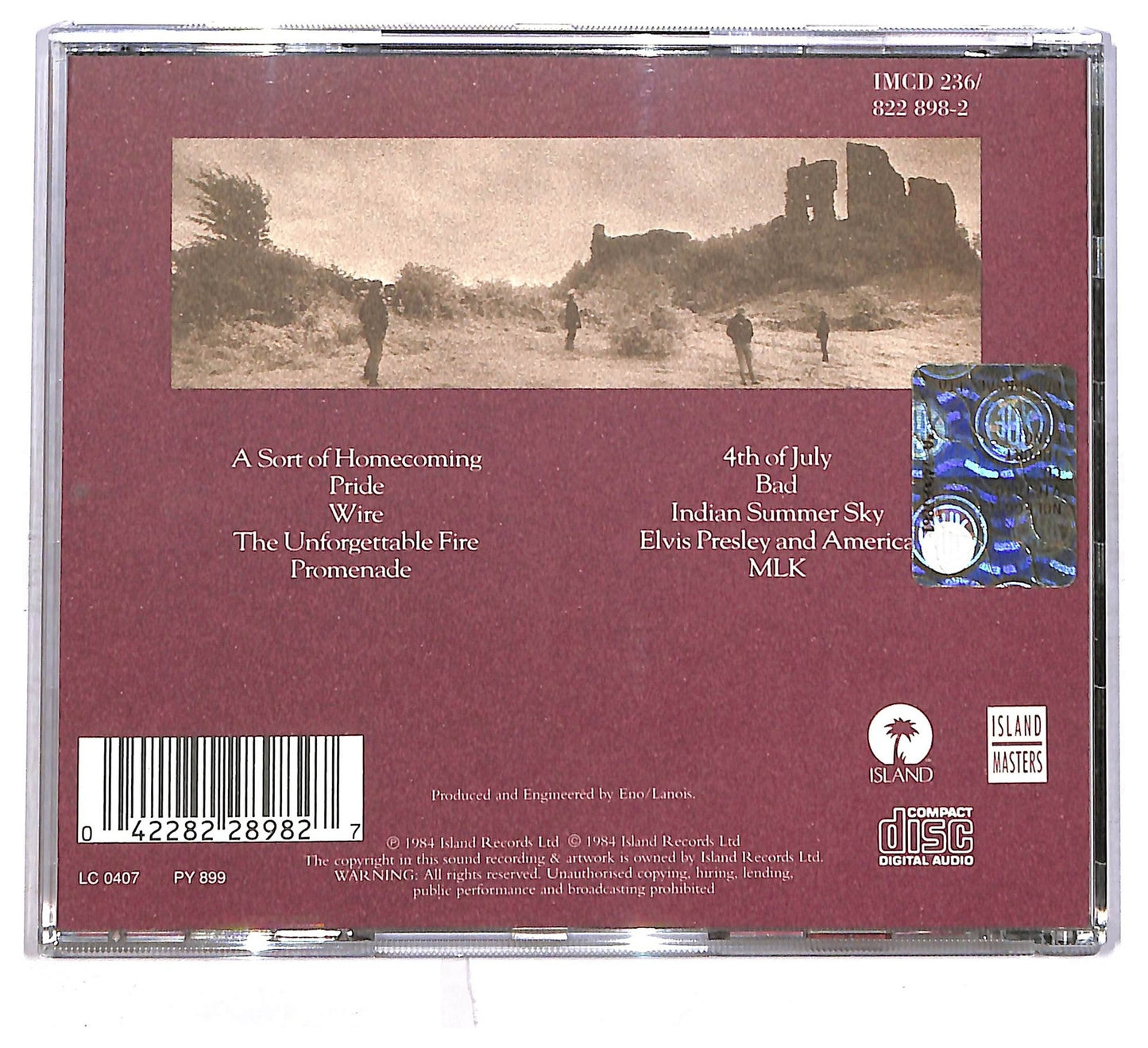 EBOND U2 - The Unforgettable Fire CD CD083640