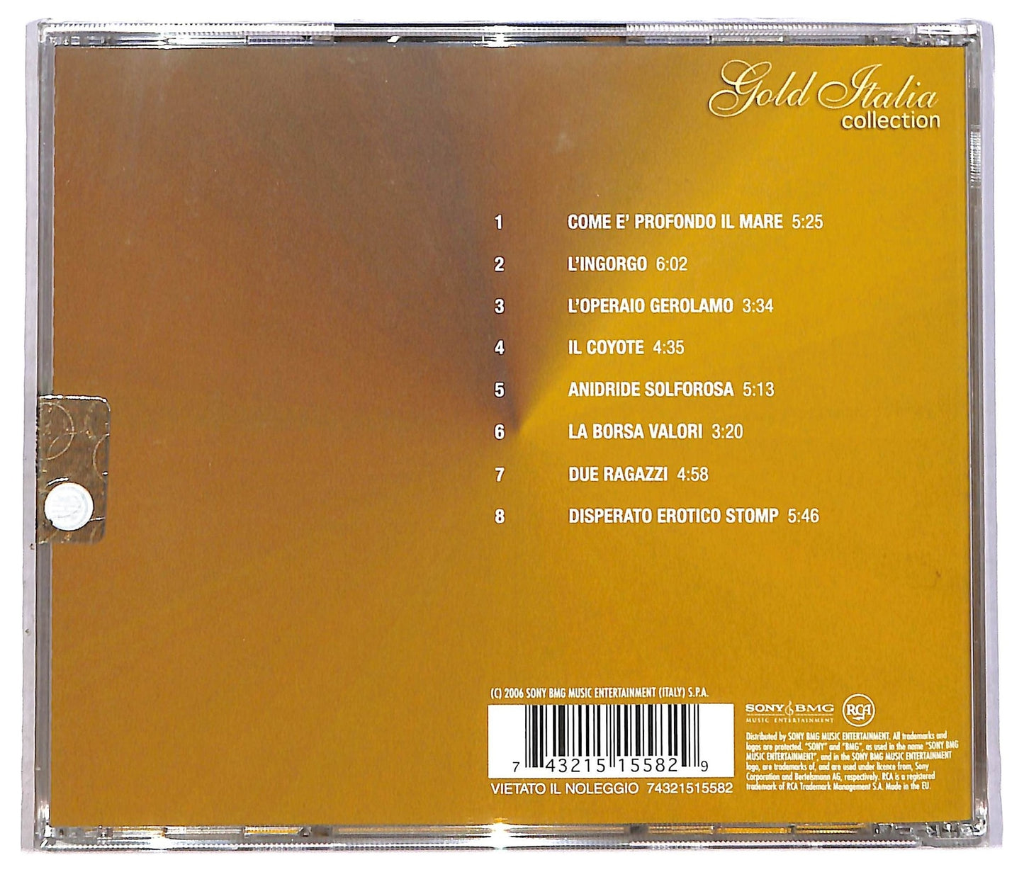EBOND Lucio Dalla - Lucio Dalla CD CD083652