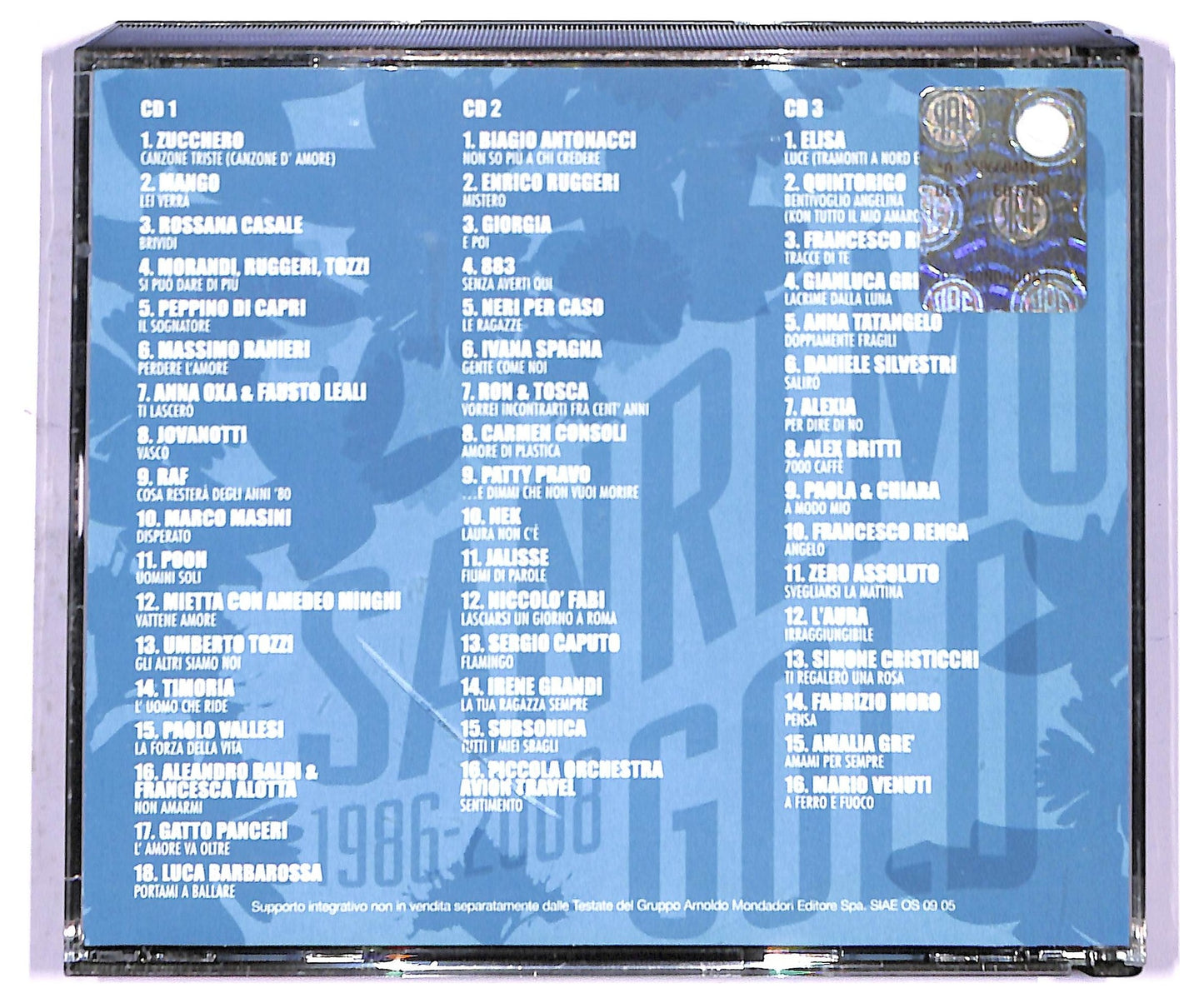 EBOND sanremo gold 1986 - 2008 CD CD083929