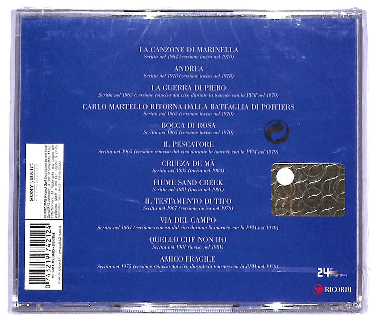 EBOND Fabrizio De Andre - Fabrizio De Andre CD CD084417