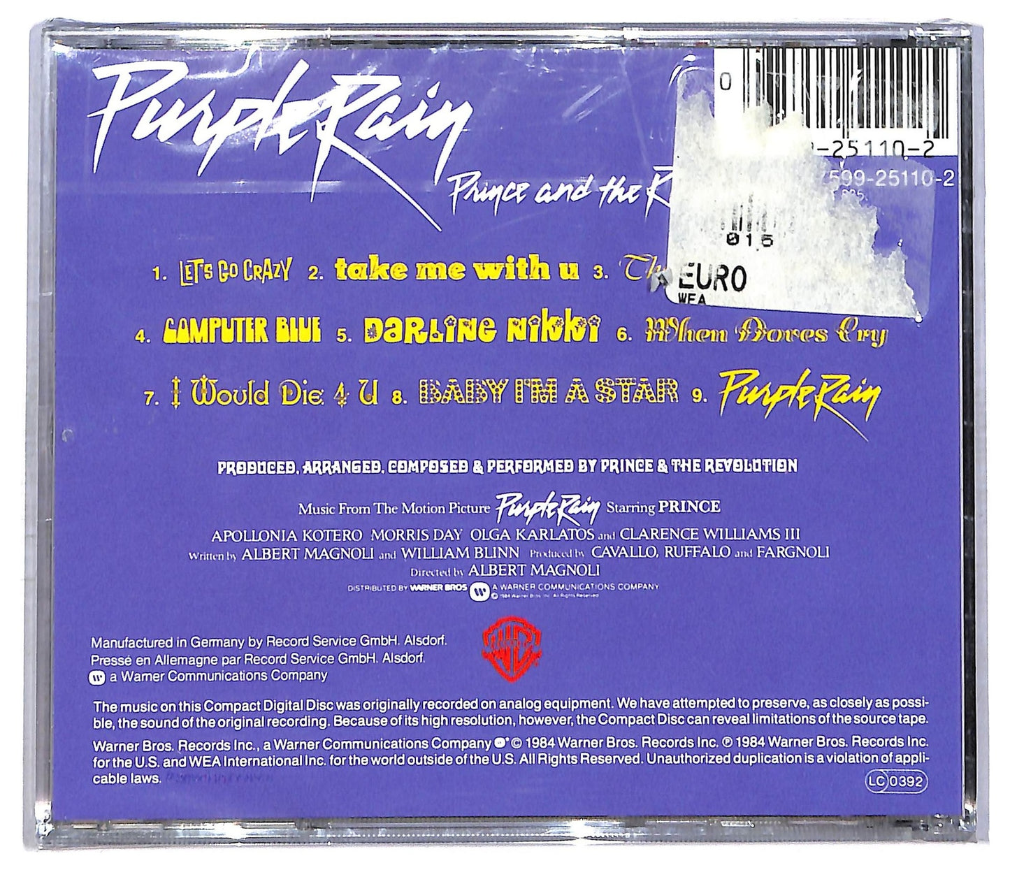 EBOND Prince And The Revolution - Purple Rain CD CD085155
