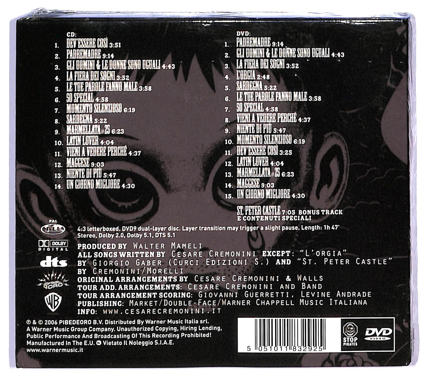 EBOND Cesare Cremonini And London Telefilmonic Orch - 1+8+24 Theatr CD CD085232