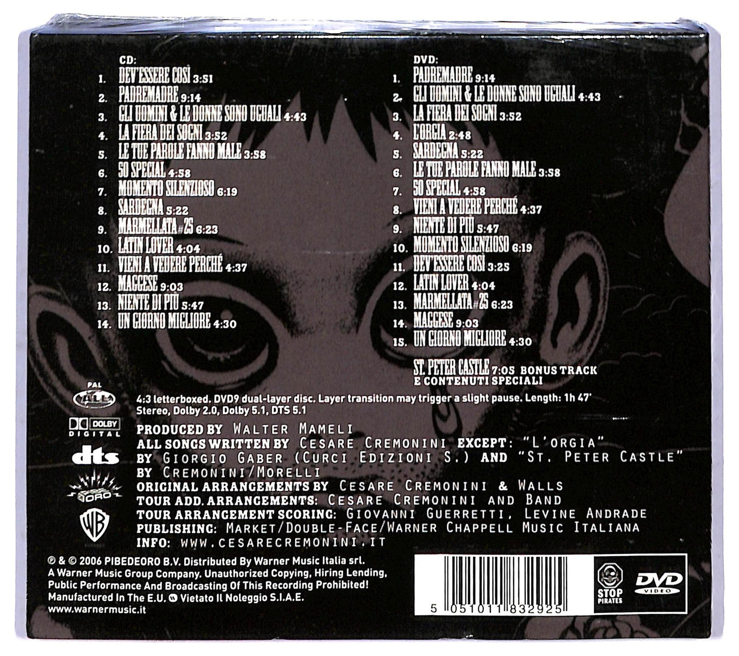 EBOND Cesare Cremonini And London Telefilmonic Orch - 1+8+24 Theatr CD CD085315