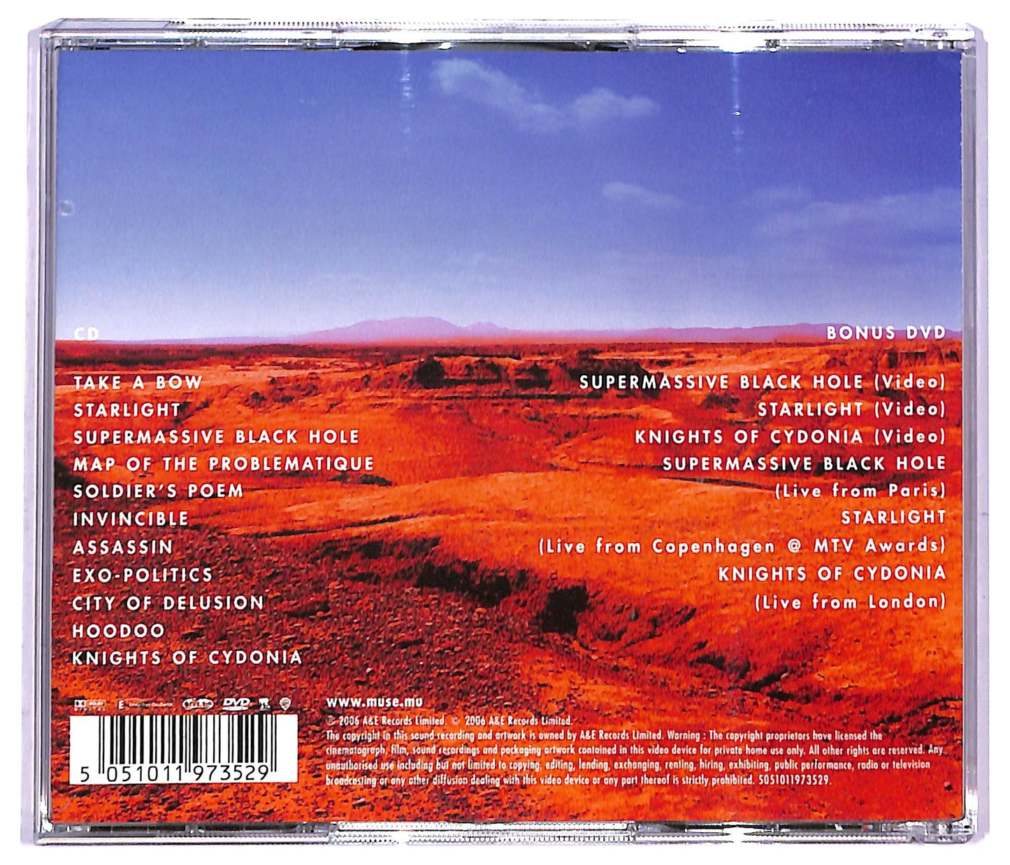 EBOND Muse - Black Holes e Revelations +DVD CD CD085736