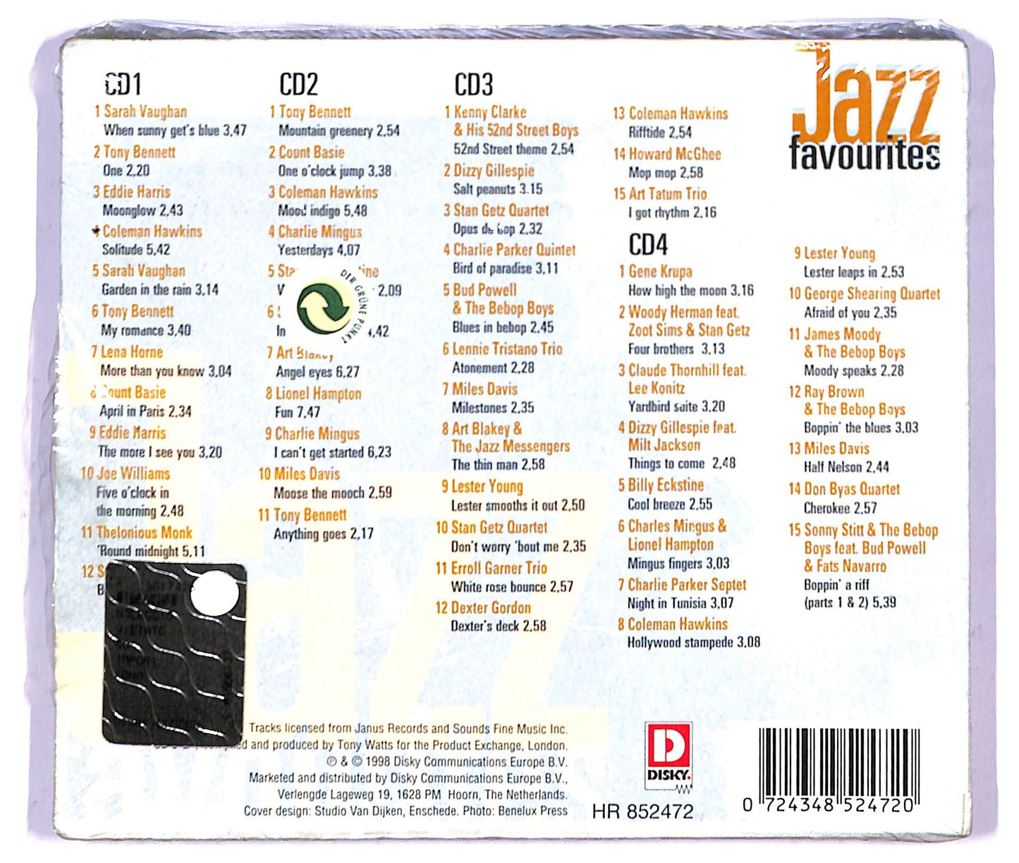 EBOND Various - Jazz Favourites (4 dischi) CD CD085748