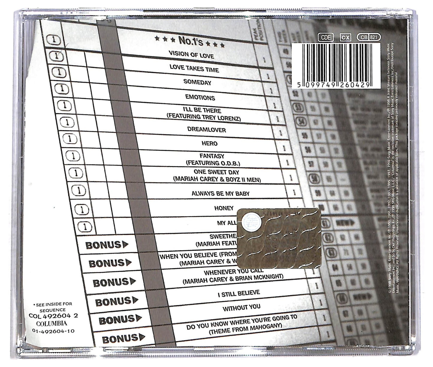 EBOND Mariah - #1's CD CD085933