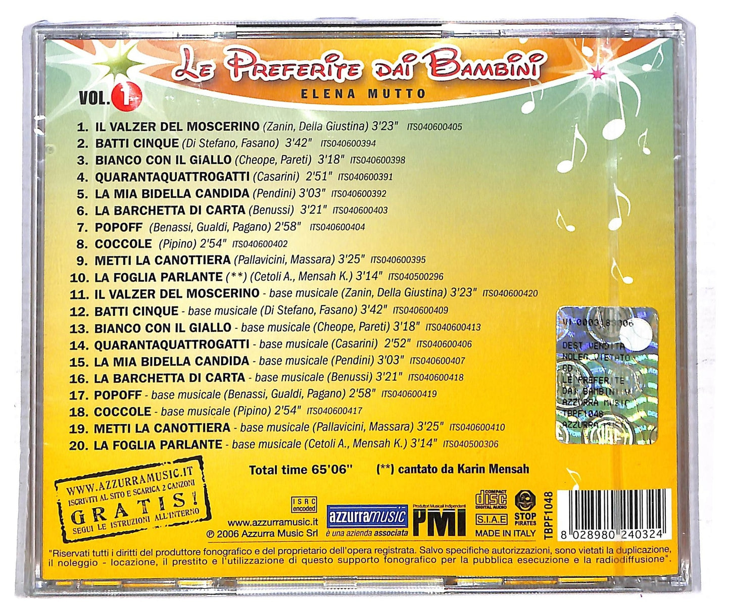 EBOND Le Preferite Dai Bambini Vol.1 CD CD086130